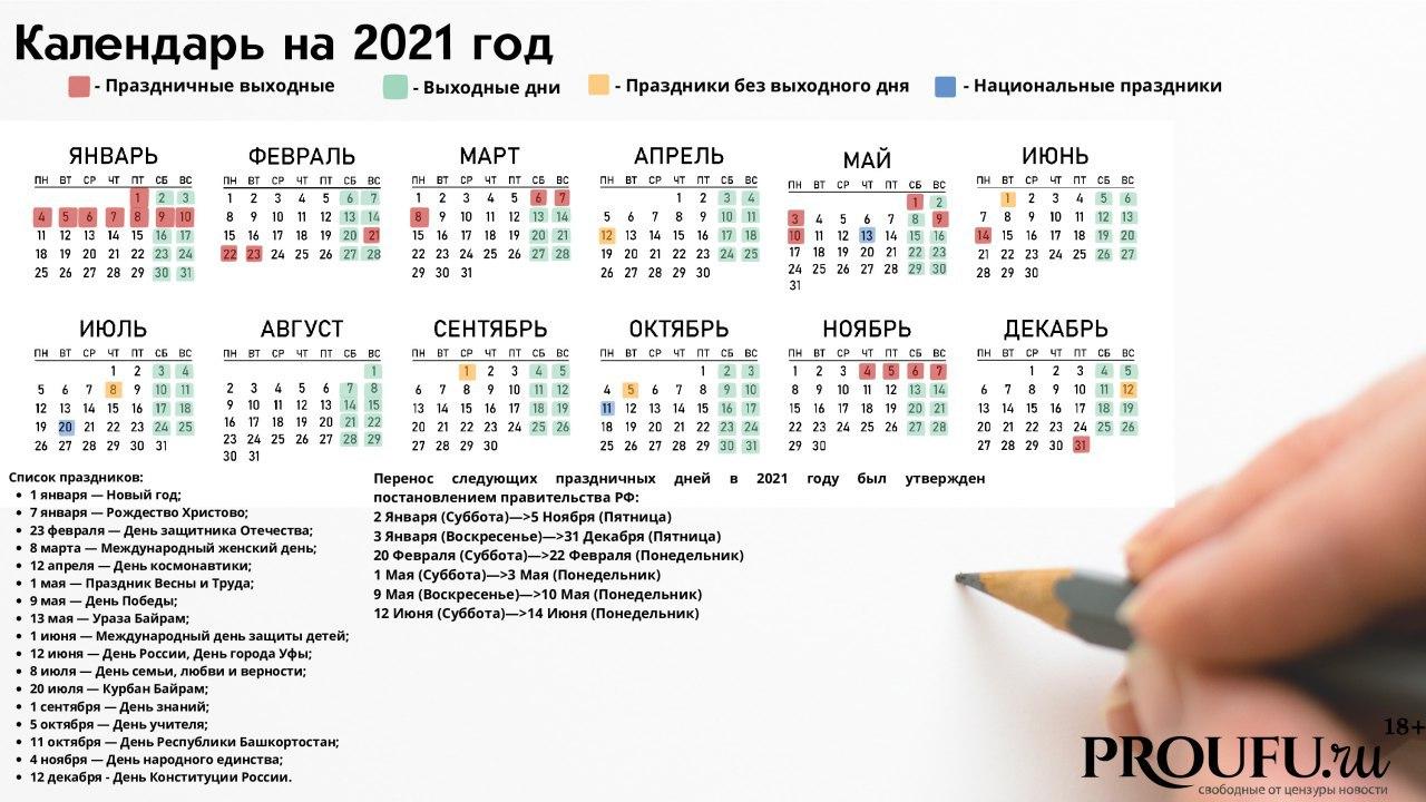 Беларусь - производственный календарь на 2022 год