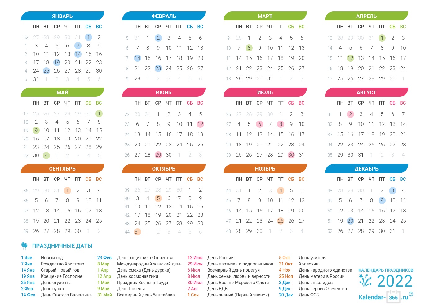 Календарь профессиональных праздников в украине на 2022 год | корпоративус