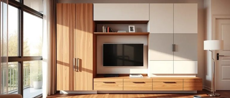 Стенки для гостиной со шкафом: практичное решение для дома