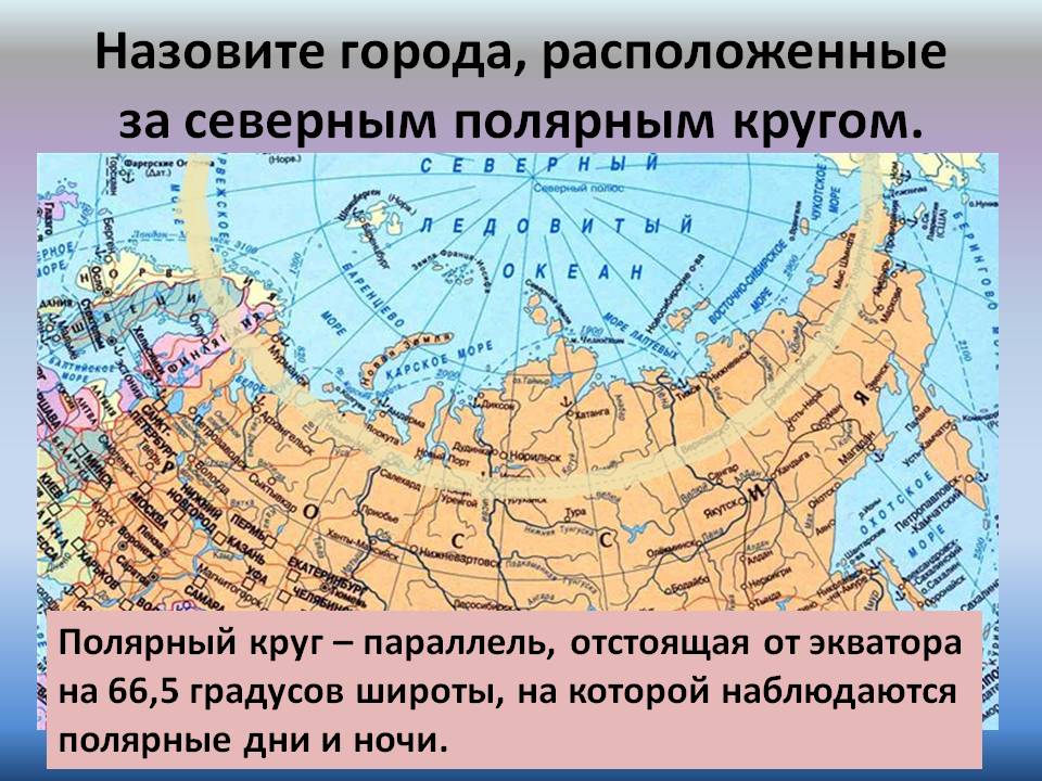 Города россии за полярным кругом
