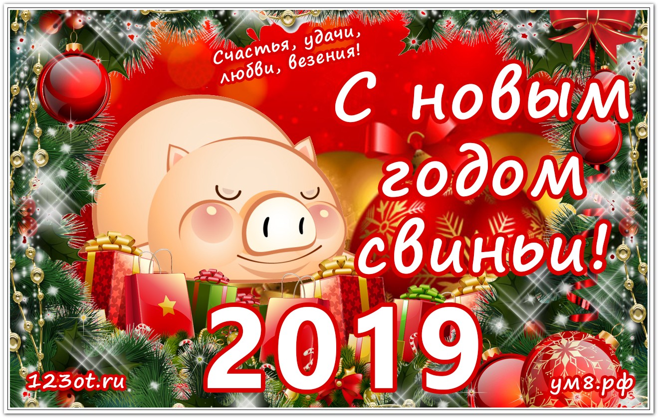 Поздравления с новым годом 2031 - годом свиньи (кабана)