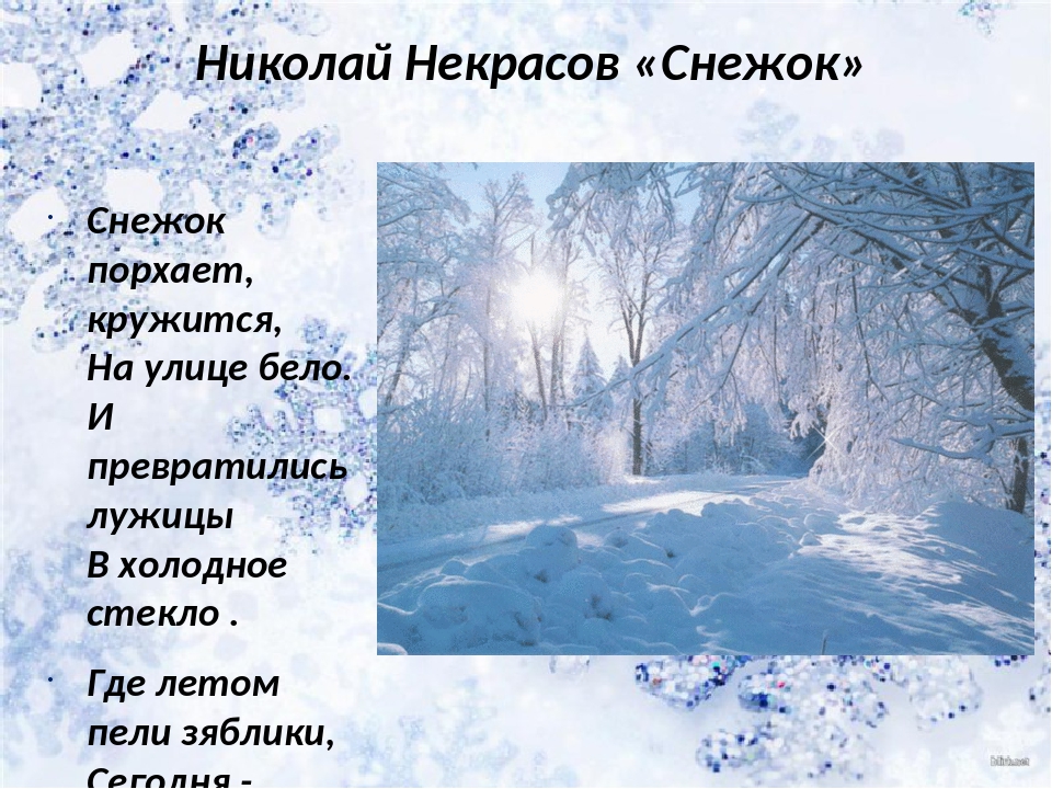 Николай некрасов 📜 снежок - читать и слушать стих +заказать анализ